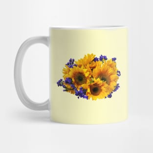 Bouquet of Sunflowers and Purple Statice Mug